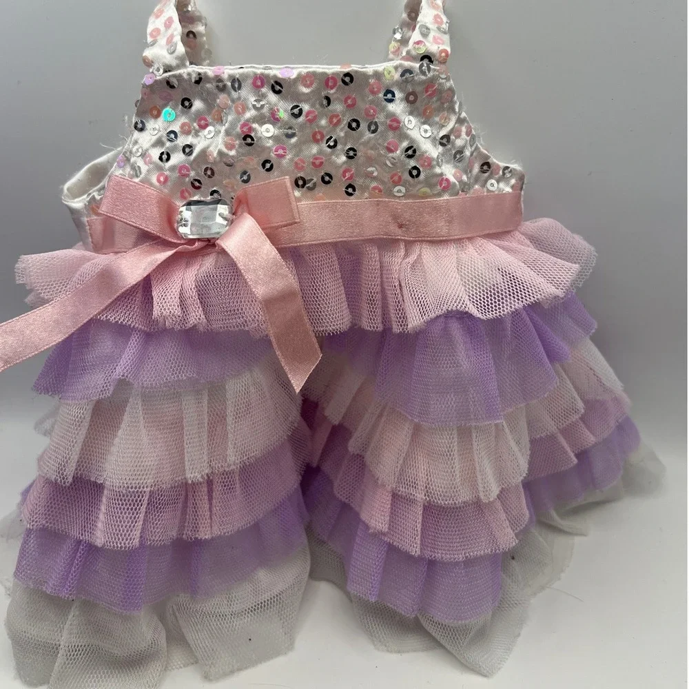 Build-A-Bear Clothing Lot 2 Dresses 1 Skirt Tulle Sequins Party Dress